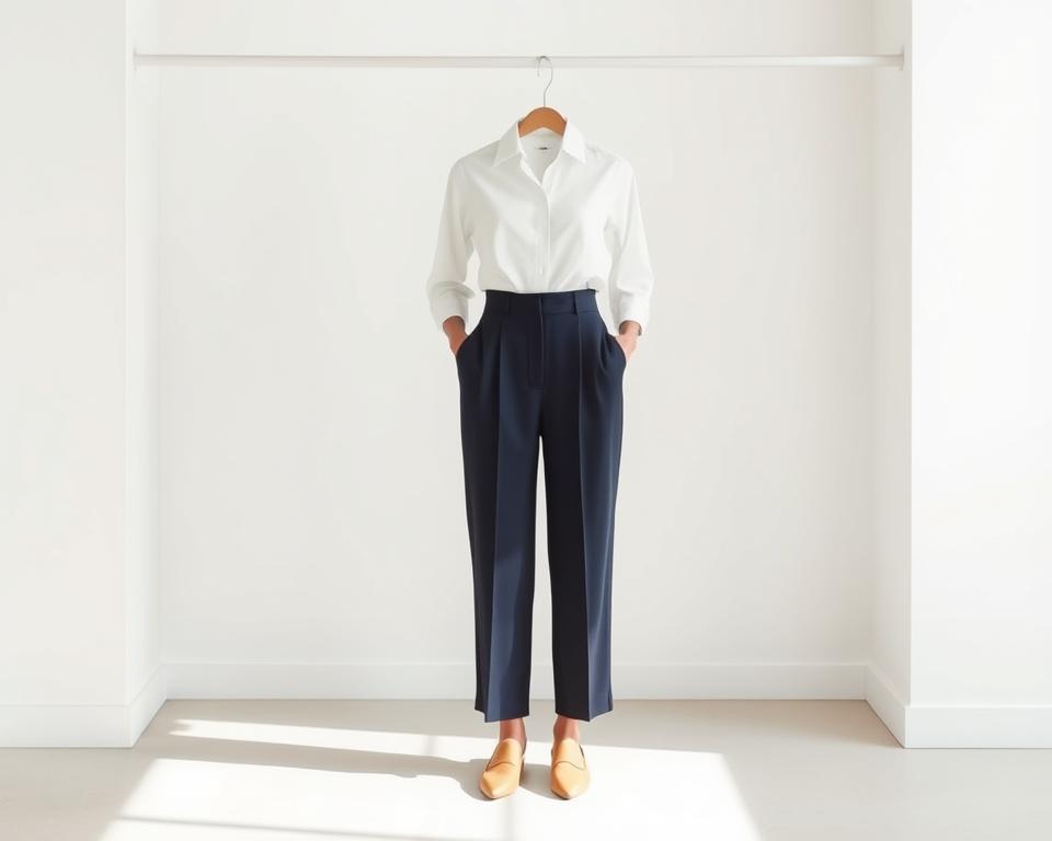 Look minimalista con prendas básicas para mujer